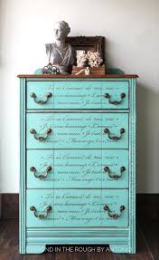 French Love Letters Furniture Stencil Stencil Furniture Shabby Chic Chest Of Drawers Shabby Chic Dresser