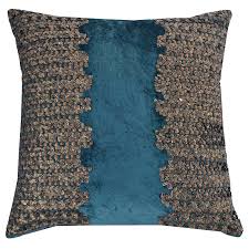Cloud9 Design Adana Gold Beadwork Decorative Pillows Adana01a Teal 20x20 Definingelegance Clou Teal Throw Pillows Beaded Decorative Pillows Throw Pillows