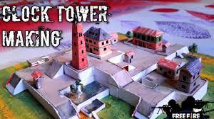 Clock tower drawing in free fire. Free Fire Clock Tower Make From Cardboard Youtube