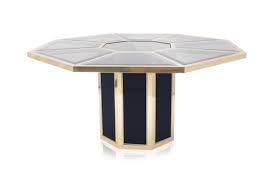 Working closely with renowned designers such as marcel wanders, kenzo takada, ora ito, cédric ragot, sacha lakic, christophe delcourt and stephen burks and with haute couture fashion houses such as jean paul gaultier, missoni home and christian lacroix maison. Octagonal Brass Dining Table From Roche Bobois 1970s For Sale At Pamono