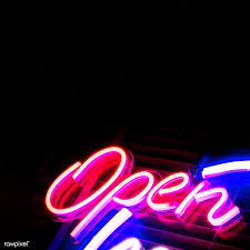 Neon Pink Open Sign On Black Background Free Image By Rawpixel Com Teddy Rawpixel In 2020 Neon Signs Neon Neon Sign Art
