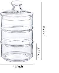 Personalized customized birthday / house warming gift, mother's day. Buy 3 Tier Stacking Glass Apothecary Jar D4 8xh8 7 Round Glass Storage Canisters For Kitchen And Bathroom Online In Taiwan B07rkv7k35