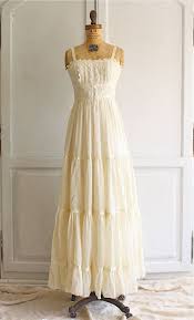 Ivory Hippie Wedding Vintage 70s Peasant Boho Maxi Dress Xs Cream Maxi Dress Vintage Dresses Fashion