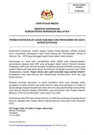 Erp capabilities were tested by jabatan kastam diraja malaysia (jdkm) over a period of 4 months and over 900 test transactions inputs were done as a we are ready to assist you to deploy our solutions according to the requirement specified by jabatan kastam diraja malaysia (jdkm) to your. Bayaran Balik Gst Akan Dipercepatkan The Malaya Post