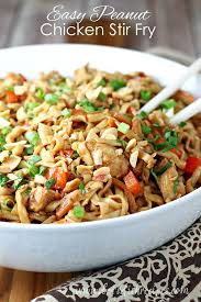 Easy Peanut Chicken Stir Fry Recipe Peanut Chicken Stir Fry Stir Fry Recipes Chicken Peanut Chicken
