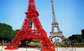 Eiffel Tower Made Of Bistro Chairs Look Inside Eiffel Tower Bistro Chairs Tower