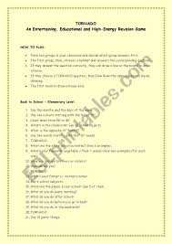 Home / nature / tornado. Tornado An Entertaining Educational And High Energy Revision Game Esl Worksheet By Frizzante