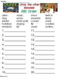 Alphabetize words, text, lists, and similar information. Reindeer Abc Order Worksheets Teaching Resources Tpt