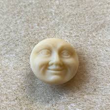 Czech Glass MOON Face Button, CHOICE of Finishes, Man in the Moon, 18mm  Celestial Button, Moved From Classicelements Shop, Fast Ship