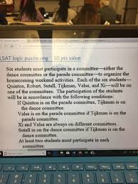 Every lsat tutor i interviewed agreed that the logic games section is. Solved D Lsat Test Questions F 1 Chegg Com