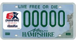 Then this tag is for you! Patriots Unveil New Hampshire License Plate Decal Stickers