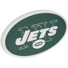 When the titans became the jets in 1963 the team colors changed from navy blue and gold to green and white. New York Jets Logo 3d Foam Hand And Wall Sign Old Glory