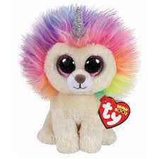 Ty Beanie Boo Large Layla The Rainbow Lion Plush Toy Christmas Beanie Boos Ty Stuffed Animals Christmas Beanie