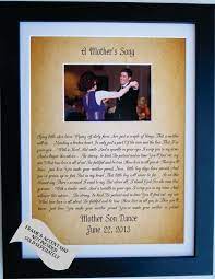 Personalized Gift For Son From Mother To Groom From Mom Mother Son Gift Poem Dance Song Quote On Wedding Gifts For Parents Wedding Day Quotes Mother Son Gift