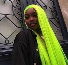 Lime Green Green Hair Wig Hairstyles Green Wig