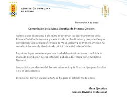 The body operated in parallel with the official association (auf). à¦Ÿ à¦‡à¦Ÿ à¦° Campeonato Uruguayo Comunicado De La Mesa Ejecutiva De Primera Division 4 1 21 Sobre Las Proximas Fijaciones Del Torneo Intermedio Y El Inicio Del Torneo Clausura Https T Co Wv6lme2k93