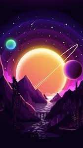Download the background for free. Starry Night Sky Planet Minimalist Wallpaper 4k 8 3210