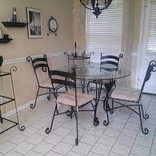 What you know about pier one wrought home design interior coffee table kmart square coffee table. Best Pier One Glass Topped Wrought Iron Kitchen Dining Table For Sale In Ringgold Georgia For 2021