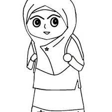Gambar pelajar pelajar sekolah rendah kanak kanak belajar alat tulis kartun anak png dan psd untuk muat turun percuma. Koleksi Mewarnakan Gambar Muslim Dan Muslimah Azhan Co