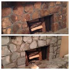 Pick your favorite fireplace makeover below and then scroll down to the bottom of this page to learn how to achieve the look! Diy Painted Rock Fireplace I Updated Our Rock Fireplace Last Weekend It Was 70s Brown Stone An Stone Fireplace Makeover Faux Stone Fireplaces Rock Fireplaces