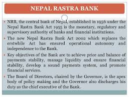 Role And Function Of Nepal Rastra Bank