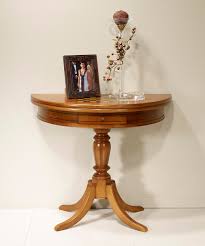 Crafted of solid hardwood & fine veneersogee edge topantique bronze finish pullsassembly required Table A Jeux Demi Lune En Merisier De Style Louis Philippe Meuble En Merisier