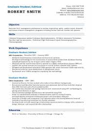 Masters student resumes differ from cvs in that they are much more condensed and. Graduate Student Resume Samples Qwikresume