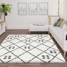 ✓ gratis musterservice ✓ kauf auf rechnung. Teppich Hochflor Shaggy Teppich Rauten Muster Mit Punkte Skandinavisch Creme Anthrazit Vimoda Online Kaufen Otto