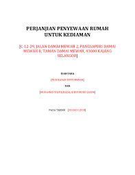 Check spelling or type a new query. Doc Perjanjian Sewa Rumah Contoh Mohamad Syafiq Razalie Mohd Lazim Academia Edu