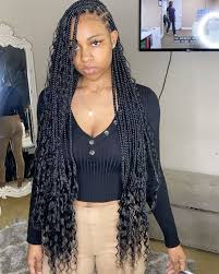 Black And Blue Knotless Braids 6 267 Likes 31 Comments Morgan Danielle Looksbymorgandanielle On Instagram In 2020 Black Girl Braided Hairstyles Braided Hairstyles For Black Women Hair Styles