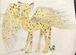 My 1st Winged Cheetah Its Good But Its Just A Sketch Art Humanoid Sketch Wings