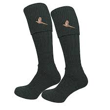 Bisley Pheasant Breek Socks In Green Or Tweed