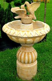 If you think that stone garden decorations couldn't impress you we will do our best to change your mind. Casa Padrino Art Nouveau Garden Fountain With Decorative Pigeons Beige O 73 X H 125 Cm Elegant Garden Fountain Baroque Art Nouveau Garden Decoration Fountain