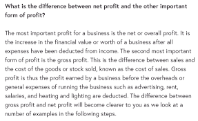Net Profit Vs Other Forms Of Profit Net Profit Business Person Profit
