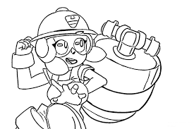 His super trick is a smoke bomb that makes him invisible for a little while!. Brawl Stars Coloring Pages Print Them For Free