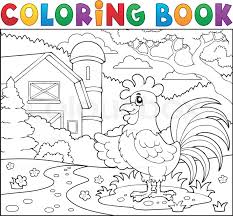 Alibaba.com offers 6790 coloring book farm products. Coloring Book Rooster Near Farm Stock Vector Colourbox