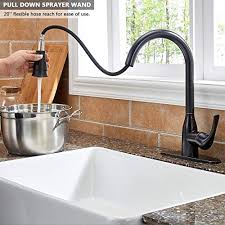 4 d 4 h 52 m. Ufaucet Oil Rubbed Bronze Kitchen Faucet Solid Brass Single Handle Pull Out Sprayer Pull Down Kitchen Sink Faucet With Deck Plate Pricepulse