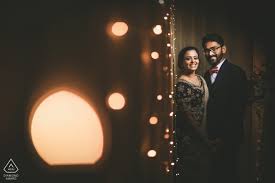 Luckily the weather was perfect, and the flowers and trees looked as beautiful as the love between this muscle man and his beautiful. Meenambakkam Chennai Formal Bokeh Posed Wedding Engagement Photography Of 2021 Wpja 2568300