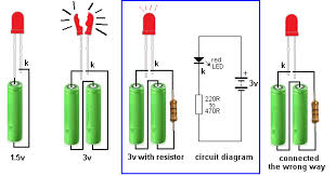 Connecting A Led A Led Must Be Connected Around The Correct Way In A Circuit And It Must Have A Resist Led Projects Electronics Projects Diy Electronics Basics
