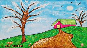تعليم الرسم منظر طبيعي سهل خطة التلوين كالمحترفين في آخر الفيذيو painting art