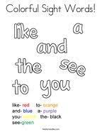 Download this running horse printable to entertain your child. Sight Words Coloring Pages Twisty Noodle