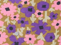 They're will give your work a. 60s 70s Mod Vintage Retro Flower Print Cotton Poly Jersey Knit Fabric Retro Fabric Patterns Vintage Floral Fabric Retro Prints