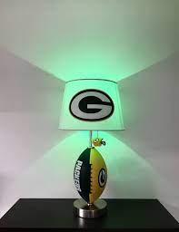 Greenbay Packers Lamp Football Light Nfl Man Cave Lamp Sports Lamp Kids Night Light Packers Light Nfl Lamps Man Cav Football Lights Man Cave Lamps Lamp