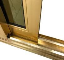 Gold Frame Aluminum Window Sliding Screen Coated Glazed ...