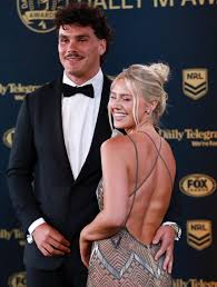 Dally M ✨ @lily.pickles wearing @oglialorocouture & @temellijewellery  diamonds Styled @styledbybloom_ Mua @tannia_t_mua Hair @taya_sojastudios  @dompellihair Heels @billinishoes Photography @bayle_s / @vogueaustralia  #DallyM #DallyMAwards #NRL