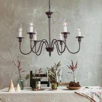 Features textured resin and wrought iron construction that contrasts nicely with six prominent candelabra bulbs. Rustic Chandeliers Find Great Ceiling Lighting Deals Shopping At Overstock