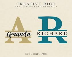 Download Split Monogram Svg Etsy