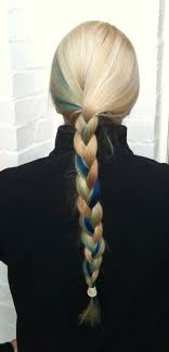 How To Put A Blue Streak In Your Hair Hair Color Streaks Hair Honey Hair Color