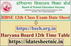Date sheet for all classes ﻿. Hbse 12th Date Sheet 2021 Postponed Haryana Board 12th Revised Time Table