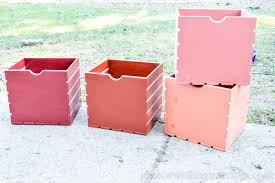 The shelf is given a final distressed finish. Painted Wood Crate Storage Idea Ideas For The Home